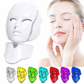 【Bans sale on Walmart】 Led Face Mask, Farsaw 7 Colors Led Light Mask Beauty Machine.