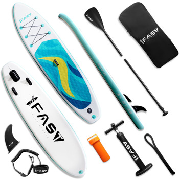 Inflatable Stand-Up Paddle Board 10\\' 5\\'\\' x 31.5\\'\\' x 6\\'\\', Outdoor Touring Surfing Board Green