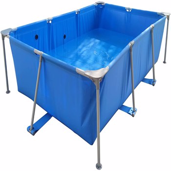 Metal Frame Swimming Pool  Above Ground Pools Blue (118\\" x 79\\" x 26\\", Blue)