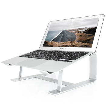 Laptop Stand, Computer Stand for Laptop, Aluminium Laptop Riser, Ergonomic Laptop Holder Compatible with MacBook Air Pro, Dell XPS, More 10-17 Inch Laptops Work from Home-Sliver（shipment from FBA）