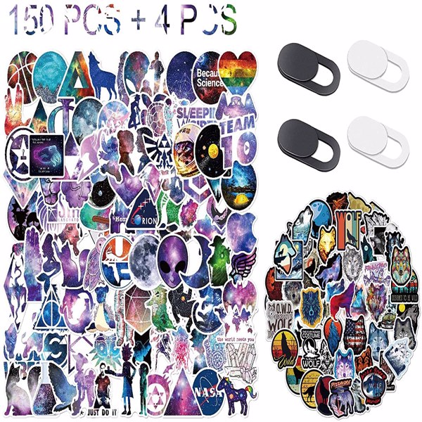 【Bans sale on Walmart】 (154 Pack) Galaxy Stickers, Laptop Stickers for Kid and Adult Cool Stickers for Laptop Luggage Water Bottle Skateboard