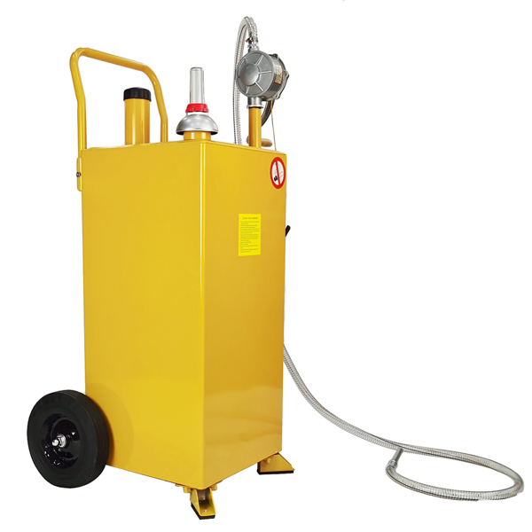 30 Gallon Gas Caddy Tank Storage Drum Gasoline Diesel Fuel Transfer Bright Yellow JGC30 RAL1003