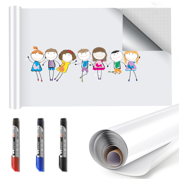 (ABC)(Prohibited Product on Amazon)Whiteboard Sticker Paper, Upgrade 11Ft Extra Wide, Dry Erase, Easy Peel and Stick Contact Paper, Self Adhesive Wall Paper Roll for Classroom, Planning, Office, Kid P