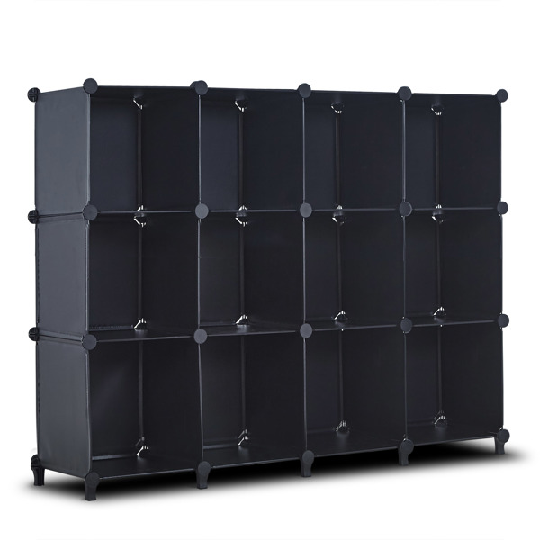 12 Cube Storage Organizer, Cubes Portable Closet Storage Cube Wardrobe Armoire, DIY Modular Cabinet Shelves, Storage for Clothes, Books, Shoes, Toys