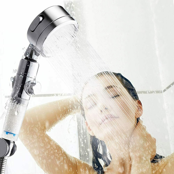 Simpure Shower Filter, Remove Residual Chlorine The Shower Head Can Be Adjusted by Rotation.Cut Off Water with One Button Amazon eBay Banned