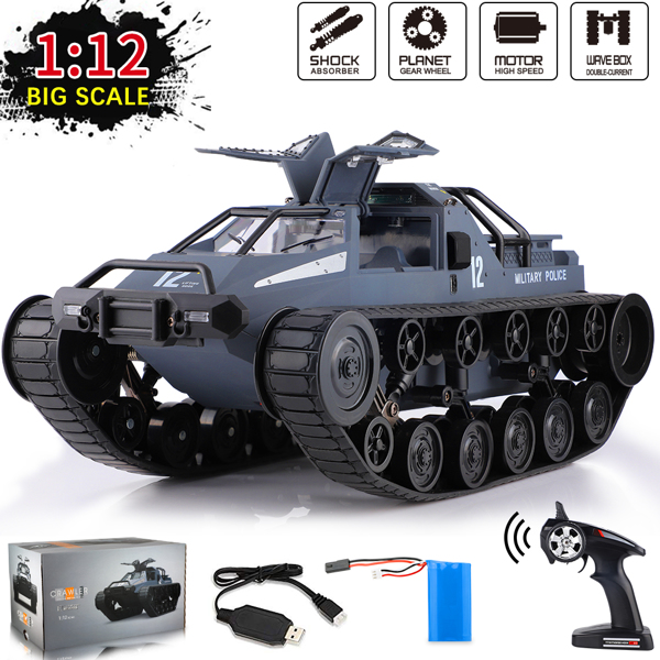 (ABC)Remote Control Police Tank Car - RC Trucks, All Terrain Vehicle Electric Toy Off-Road Car Gift for Boys and Adults