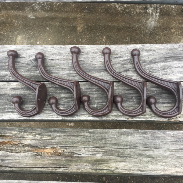 10pcs Vintage Style Cast Iron Wall Coat Hooks Hat Hook Hall Tree