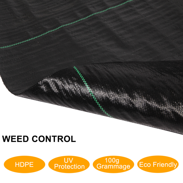 1*5M Black Polypropylene Weeding Cloth