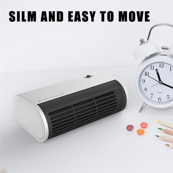 Heat 2-Way Use Slim Tabletop Heater,Fast Heat Up,Overheat Protection System,For Home & Office