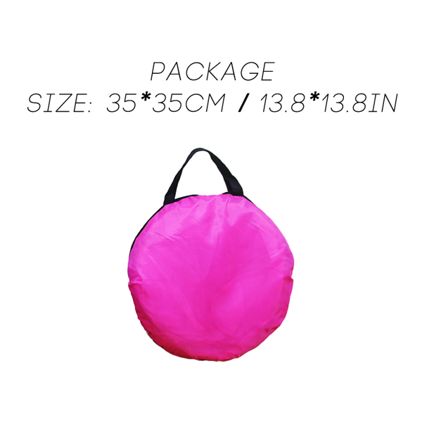 -儿童帐篷-游戏帐篷-190T涤纶-六面平顶-粉色 -1