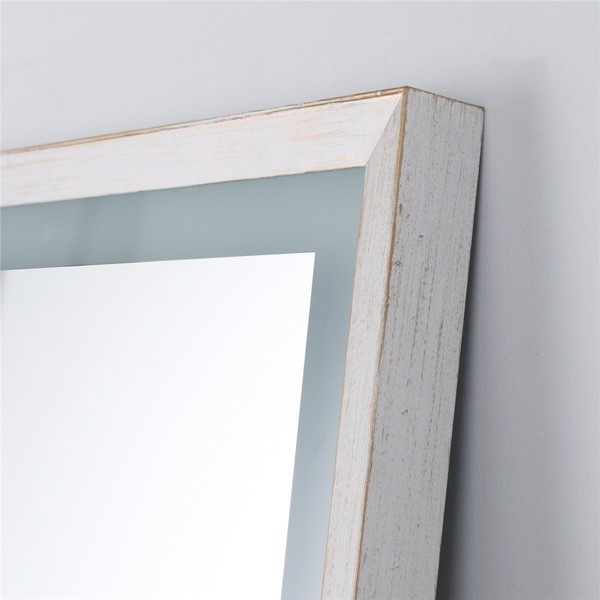 (This item can not be sold on Amazon)22" x 48" Led Lighted Full Length Mirror, Body Mirrors with Antique White Frame, Touch Switch and Stepless Dimmable