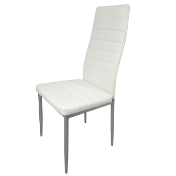 2pcs High Grade PVC Leather Comfortable Chairs White