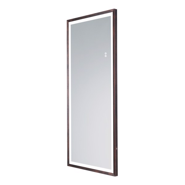 (This item can not be sold on Amazon)22" x 48" Led Lighted Full Length Mirror, Body Mirrors with Oil Brass Frame, Touch Switch and Stepless Dimmable