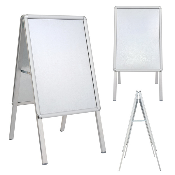 A2 Aluminum 25mm Double-sided A-shaped Board Sign A-Shaped silver