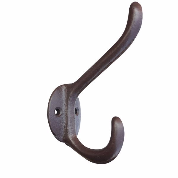 Vintage Style Cast Iron Wall Coat Hooks Hat Hook Hall Tree 5 1/3" Brown GG004 