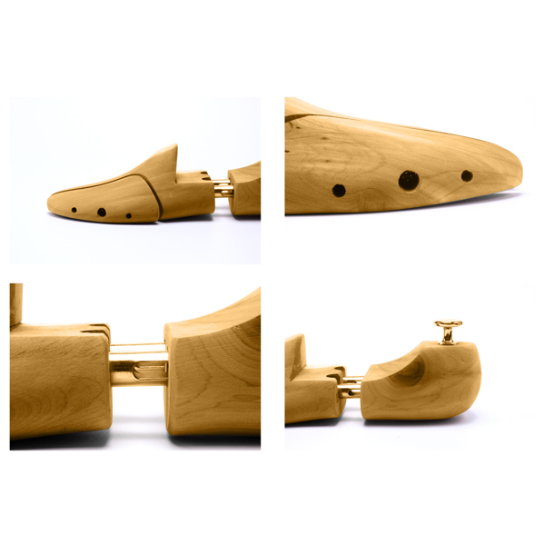 2 Pair Professional Adjustable Wooden Shoes Stretcher 43-44