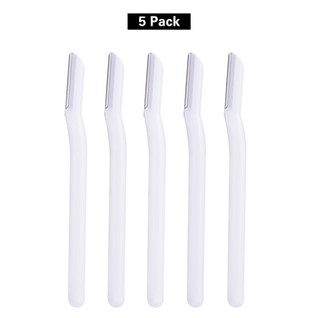 Miss Gorgeous Eyebrow Razor Eyebrow Repair Tool for Facial Hair Removal Eyebrow for Women Trimmer Shaving Grooming Kit 5pcs White