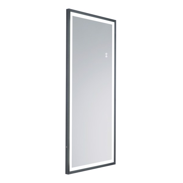 (This item can not be sold on Amazon)22" x 48" Led Lighted Full Length Mirror, Body Mirrors with Sand Black Frame, Touch Switch and Stepless Dimmable