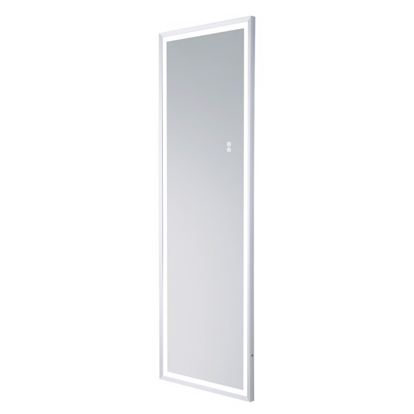 (This item can not be sold on Amazon)22" x 65" Led Lighted Full Length Mirror, Body Mirrors with Brushed Silver Frame, Touch Switch and Stepless Dimmable