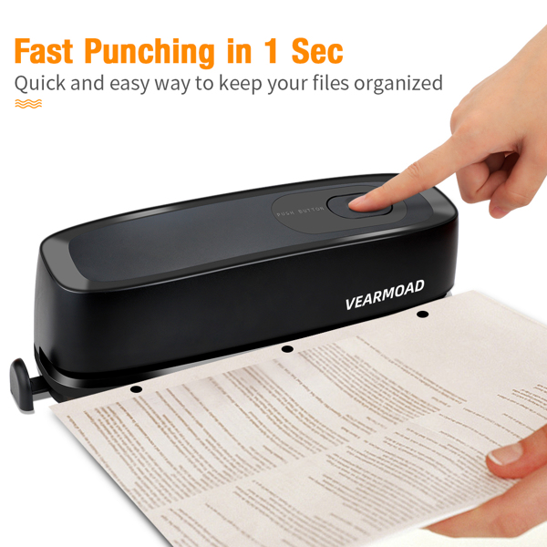 (ABC)(Prohibited Product on Amazon)Electric Paper Punch, 3 Hole Punch Automatic Paper Puncher with 20 Sheet Punch Capacity & AC or Battery Operated, Heavy Duty Durable Hole Puncher for Office School S