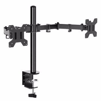 Dual LCD Monitor Desk Mount, Full Adjustable Monitor Stand for Desk, Heavy-Duty Monitor Arms Fits 2 /Two Screens up to 32\\",17lbs, 75/100mm VESA (Black) Amazon Banned