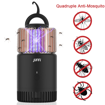 (ABC)Jiffi Bug Zapper Mosquito Killer, Hangable UVA Mosquito Light, Power by 2000mAh or USB Charge, Attractant &Kill for Mosquito Outdoor and Indoor