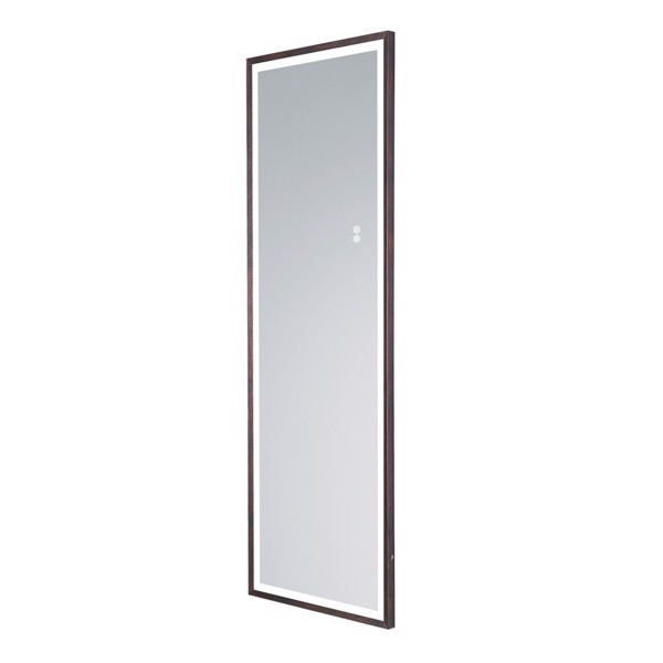 (This item can not be sold on Amazon)22" x 65" Led Lighted Full Length Mirror, Body Mirrors with Oil Brass Frame, Touch Switch and Stepless Dimmable