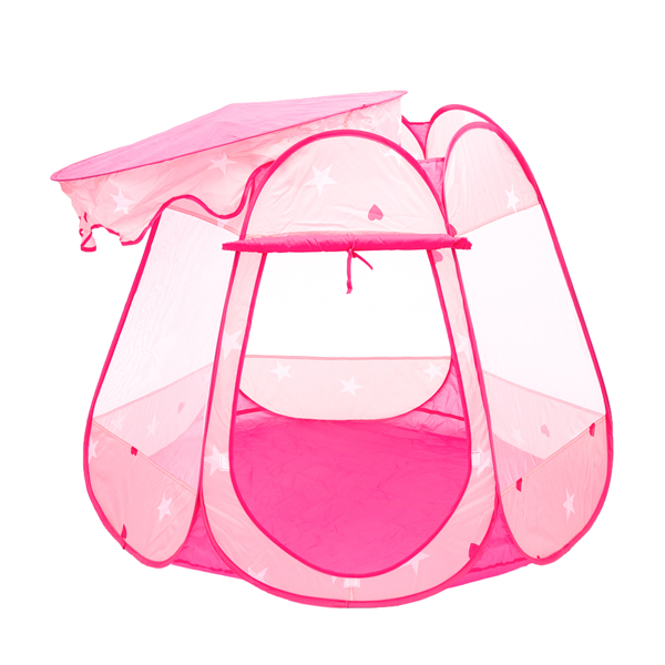 -儿童帐篷-游戏帐篷-190T涤纶-六面平顶-粉色 -10