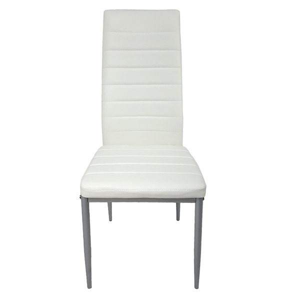 2pcs High Grade PVC Leather Comfortable Chairs White