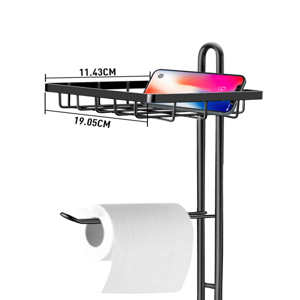 (ABC)(Prohibited Product on Amazon)Toilet Tissue Paper Holder Stand, Dispenser for 3 Spare Rolls Storage Rack, Freestanding Shelf Functional Holder for Phone or Magazine, Perfect for Bathroom Floor, F