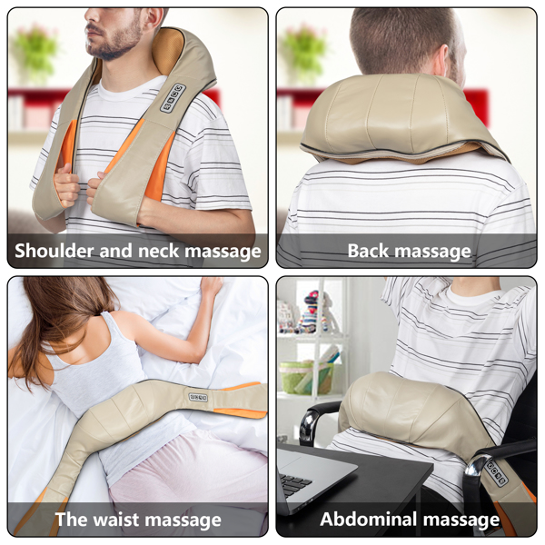 Household Shoulder and Neck Massage Cape Electric Shoulder Massager Khaki