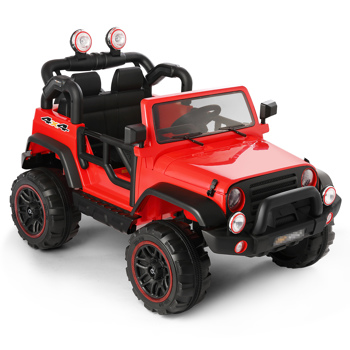 12V Battery Red Kids Ride on Truck Car Toys Black