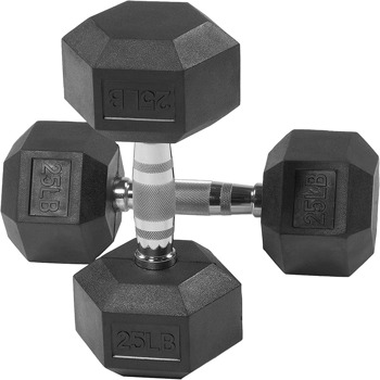 Hex Rubber Dumbbells for Strength Training Exercises Fitness Home Workout