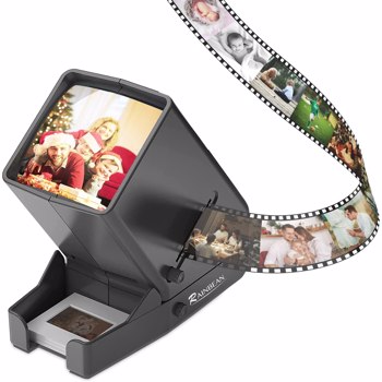 USB Powered 35mm Negative Slide Film Viewer, Old Slides Scanner Portable LED Lighted Negative Viewing – 3X Magnification, Handheld Projector Suit for 2 × 2 Slides,