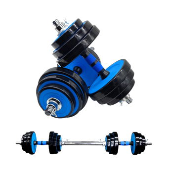 Weights Set 2 in 1 Adjustable 44LB Dumbbell Set for Men with Connecting Rod Women Home Workout Gym Barbell