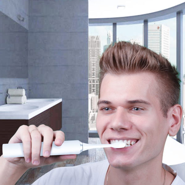 Lächen elektrische Zahnbürste Schallzahnbürste doppelpack, 2 Handstück und 2 Reise-Etui, 5 Modi mit 10 Ersatzbürstenköpfe