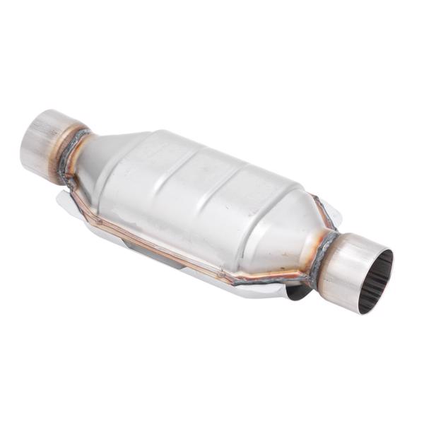 2PCS 2.5" Inlet/Outlet Catalytic Converter Overall Length: 14" Oval