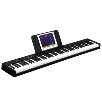 【Do Not Sell on Amazon】Glarry GPP-103 Standard 88 Semi-weighited Keys Foldable Electic Piano Digital Piano with Bluetooth，Built-in Double Speakers，Midi，Sustain Pedal for Beginner，Kids，Adult