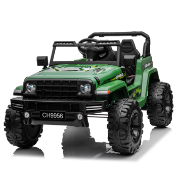 LZ-9956 Dual Drive 12V 7A.h with 2.4G Remote Control Electric Car Green