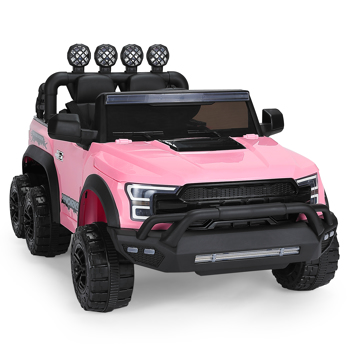 Electric 12V Battery Pink Kids Ride On Truck Car  Pickup w/ RC LED MP3