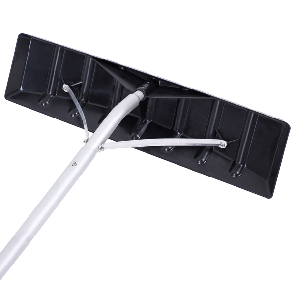 Extendable Aluminum Snow Rake, 5ft-20ft Sturdy Lightweight PP Snow Removal Tool with Wide Blade & 5-Section Tubes & TPE Anti-Skid Handle