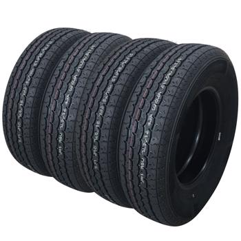 ST175/80R13 8Ply TL Trailer Tire Tubeless Max Load:1610/1430Lbs [Set of 4]