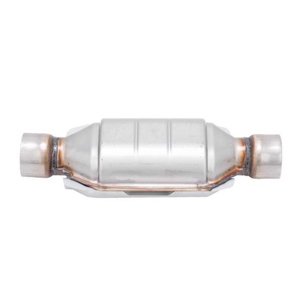 2PCS 2.5" Inlet/Outlet Catalytic Converter Overall Length: 14" Oval