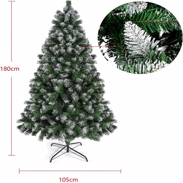 Christmas tree 180cm, 680 tips, green Christmas tree Christmas tree Lena Christmas decoration, fake Christmas tree with 680 tips and quick assembly folding umbrella system, with metal stand