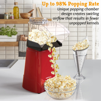 (Prohibited Product on Amazon)1200W Hot Air Popcorn Poppers Machine, Home Electric Popcorn Maker with Measuring Cup, 3 Min Fast Popping, ETL Certified, Oil Free, 98% Poping Rate, Great for Home Movie 