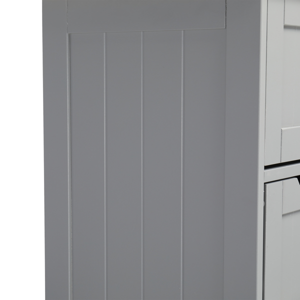 4 Drawer Single Hundred Doors MDF Spray Paint Bathroom Cabinet Gray