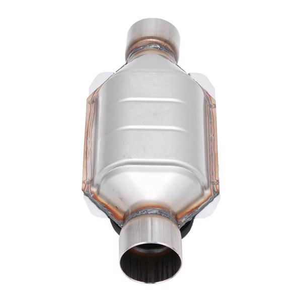 2PCS 2.5" Inlet/Outlet Catalytic Converter Overall Length: 14" Oval