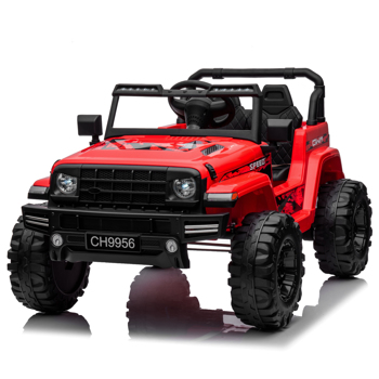 LZ-9956 Dual Drive 12V 7A.h with 2.4G Remote Control Electric Car Red