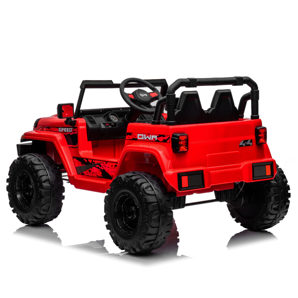 LZ-9956 Dual Drive 12V 7A.h with 2.4G Remote Control Electric Car Red