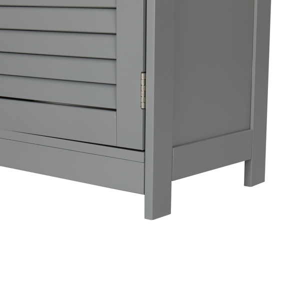 Single Draw 2 Hundred Page Doors MDF Spray Paint Bathroom Cabinet Gray